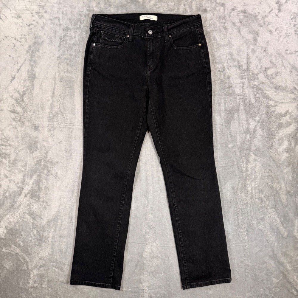 Levi's 505 Straight Leg Jeans Women's 8 M Black Denim‎ Pants